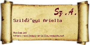 Szilágyi Ariella névjegykártya